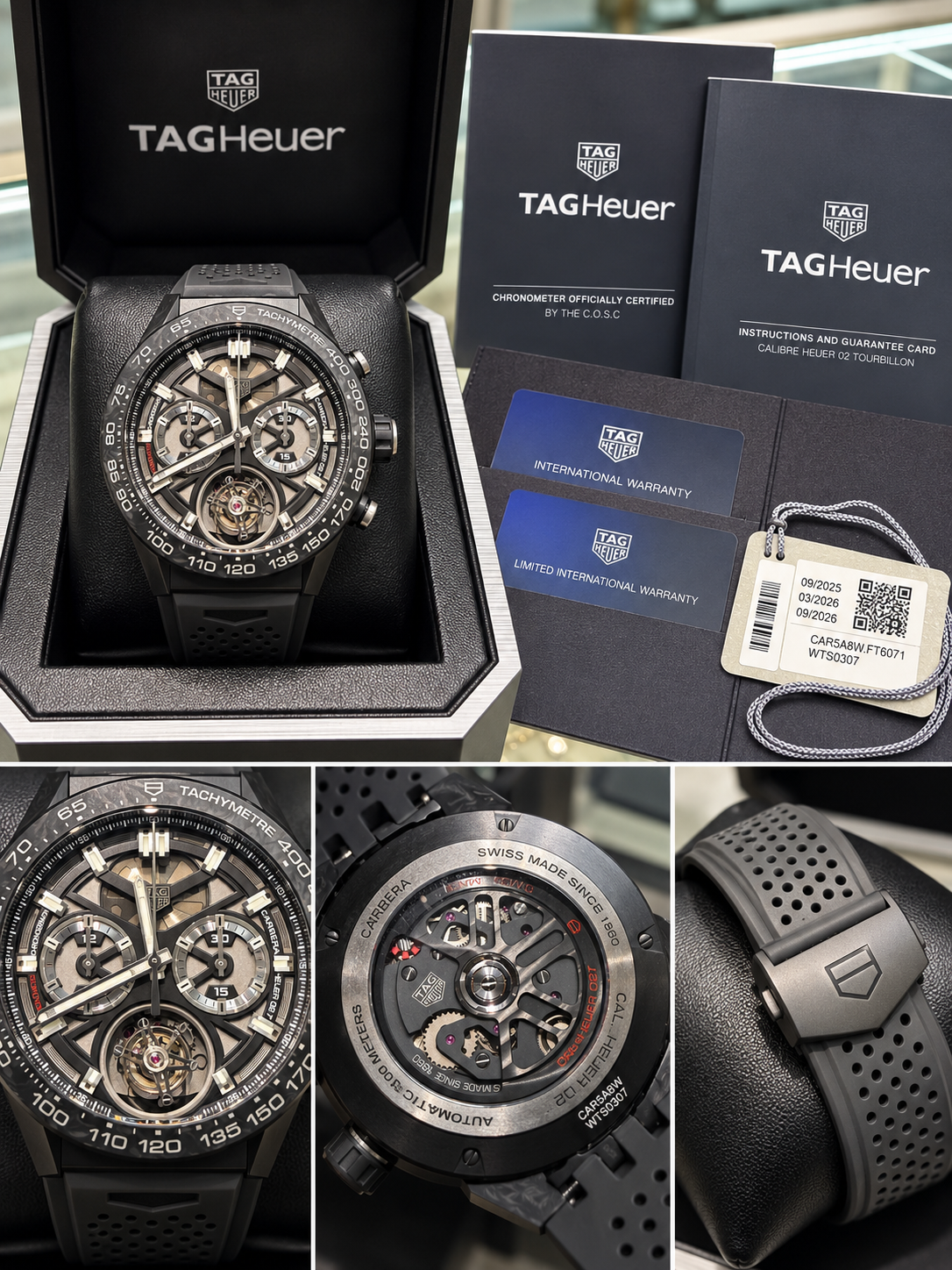 TAG HEUER CARRERA CHRONOGRAPH TOURBILLON EXTREME SPORT Automatic, 44 mm, Titanium black