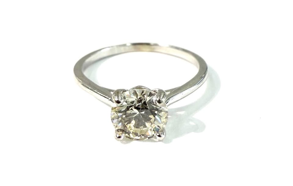1.50Carat Natural Diamonds Solitaire VS1 Quality 14k White Gold
