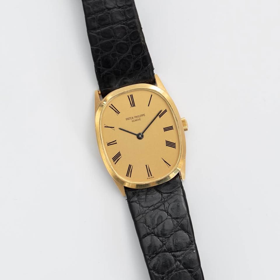 18k Solid Gold Patek Philippe Elipse Hand-Winding Men's Wristwatch Ref 3546 18KT