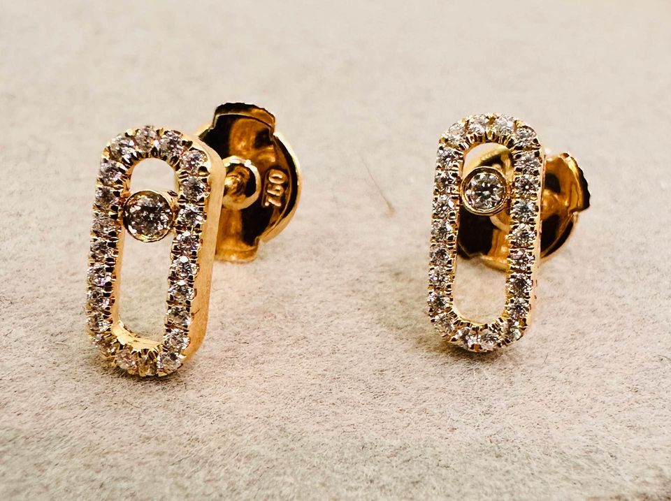 18karat Solid gold & Diamonds Messika inspired Jewellery