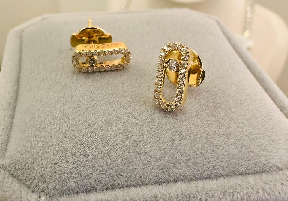 18karat Solid gold & Diamonds Messika inspired Jewellery