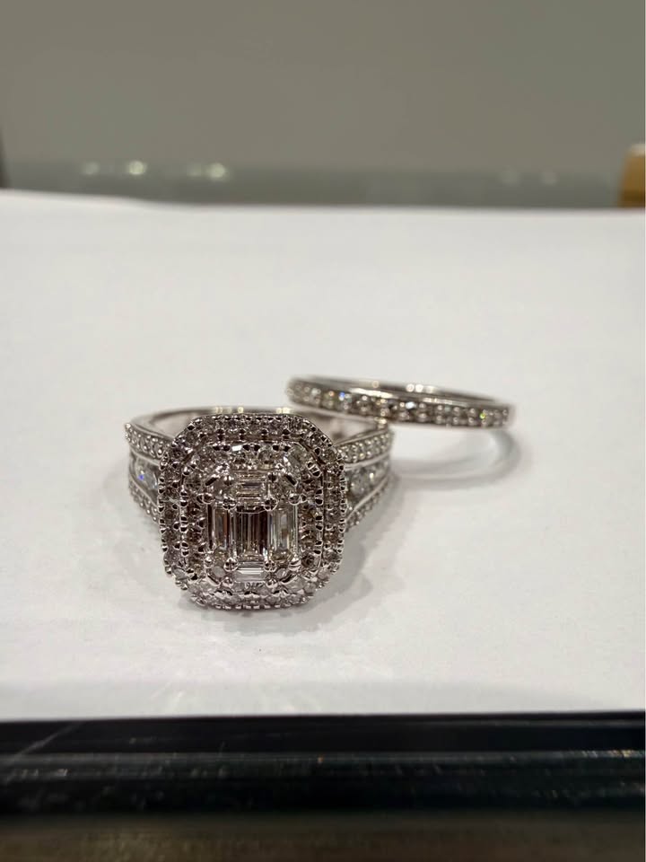 Beautiful 2.00Carats Wedding Set Natural Diamonds Wedding Set In 10karat Gold