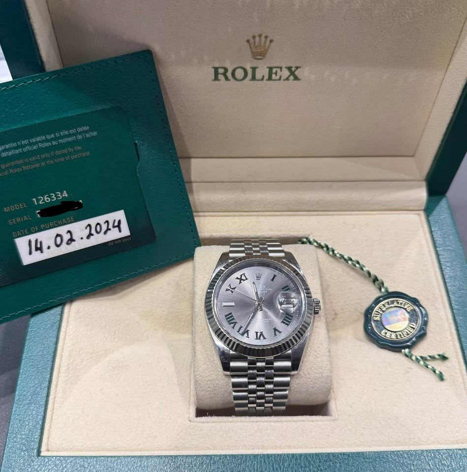 41mm Rolex Wimbledon 2024 - Ref#126334 - Box and Papers