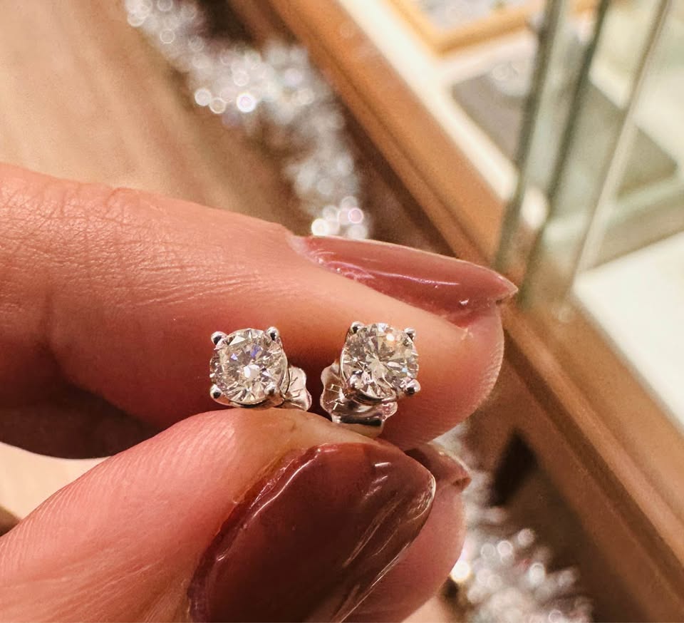 Save $500.00 Beautiful Natural Diamonds Studs 0.40CTW in 14k White Gold