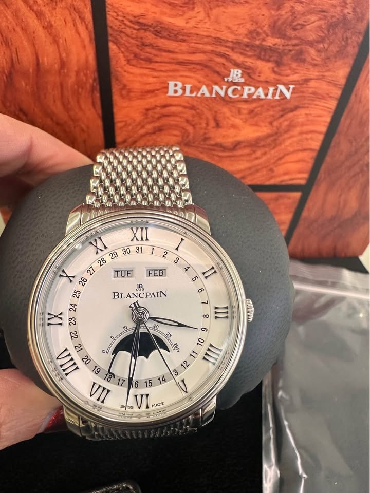 Blancpain Villeret Moonphase Complete Calendar GMT 40mm Mens Watch