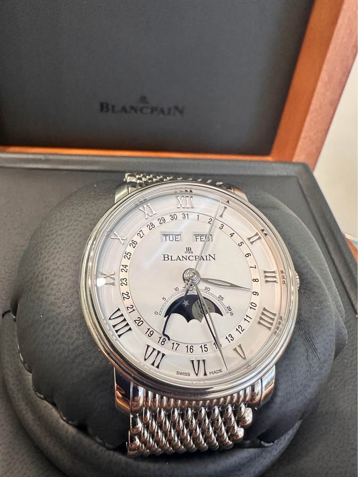 Blancpain Villeret Moonphase Complete Calendar GMT 40mm Mens Watch