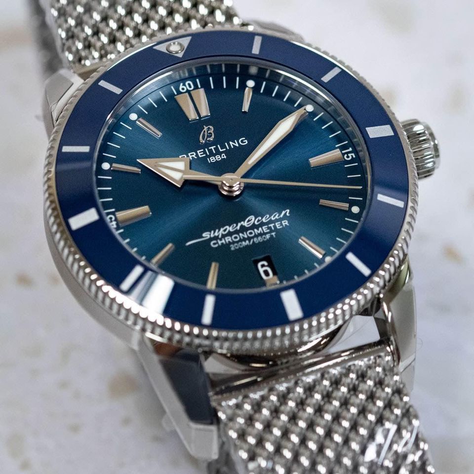 Breitling Superocean Heritage II 46 Blue Dial Watch , New with Box , tags , Catalogues, AB2020