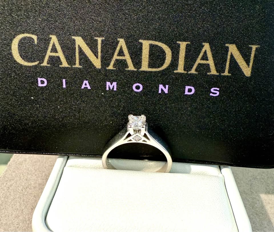 Canadian Certified Diamond π¨π¦ Solitaire F Colour in 14k White Gold
