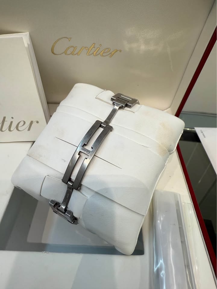 Cartier Miss Pasha 27mm Watch White Dial Stainless Steel