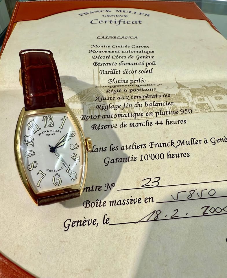 Frank Muller Casablanca 18karat Solid Gold Watch