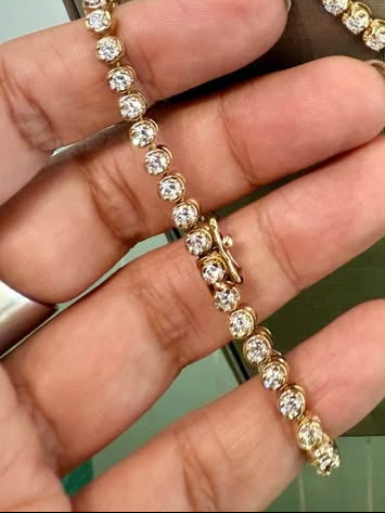 Save 50% Gorgeous Natural Diamonds Tennis Bracelet Set In 14k 3.60CTW