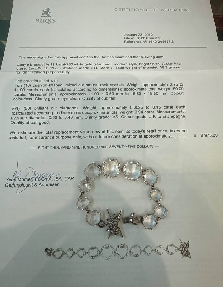 H.Stern 18k Gold Moonlight Noble Diamonds Crystal Collection