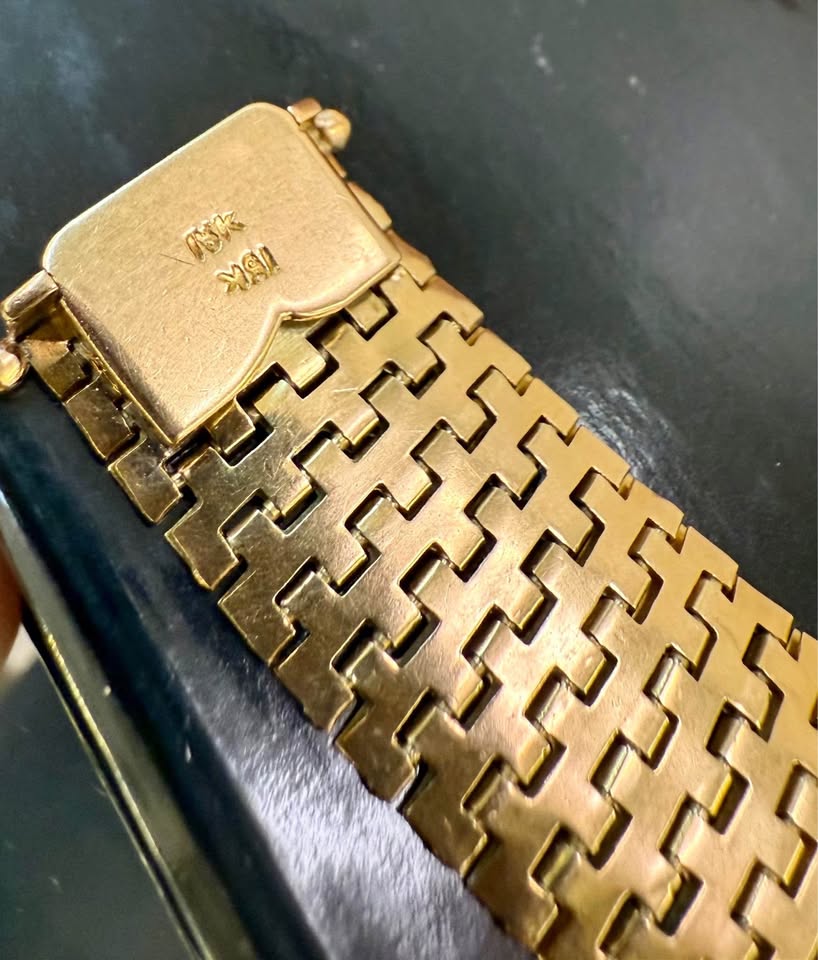 Handmade Rare 14k Extra Solid Bracelet 46 grams 18mm Wide 7.5” Long