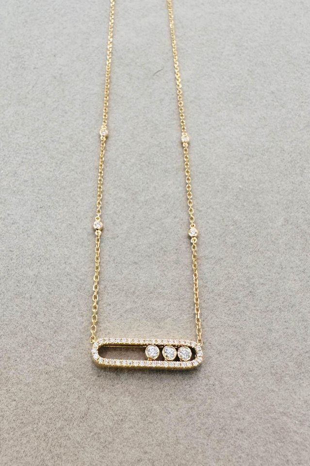 18karat Solid Gold and Diamonds Messika Inspired Jewellery “ Baby Move Pavè “ Design