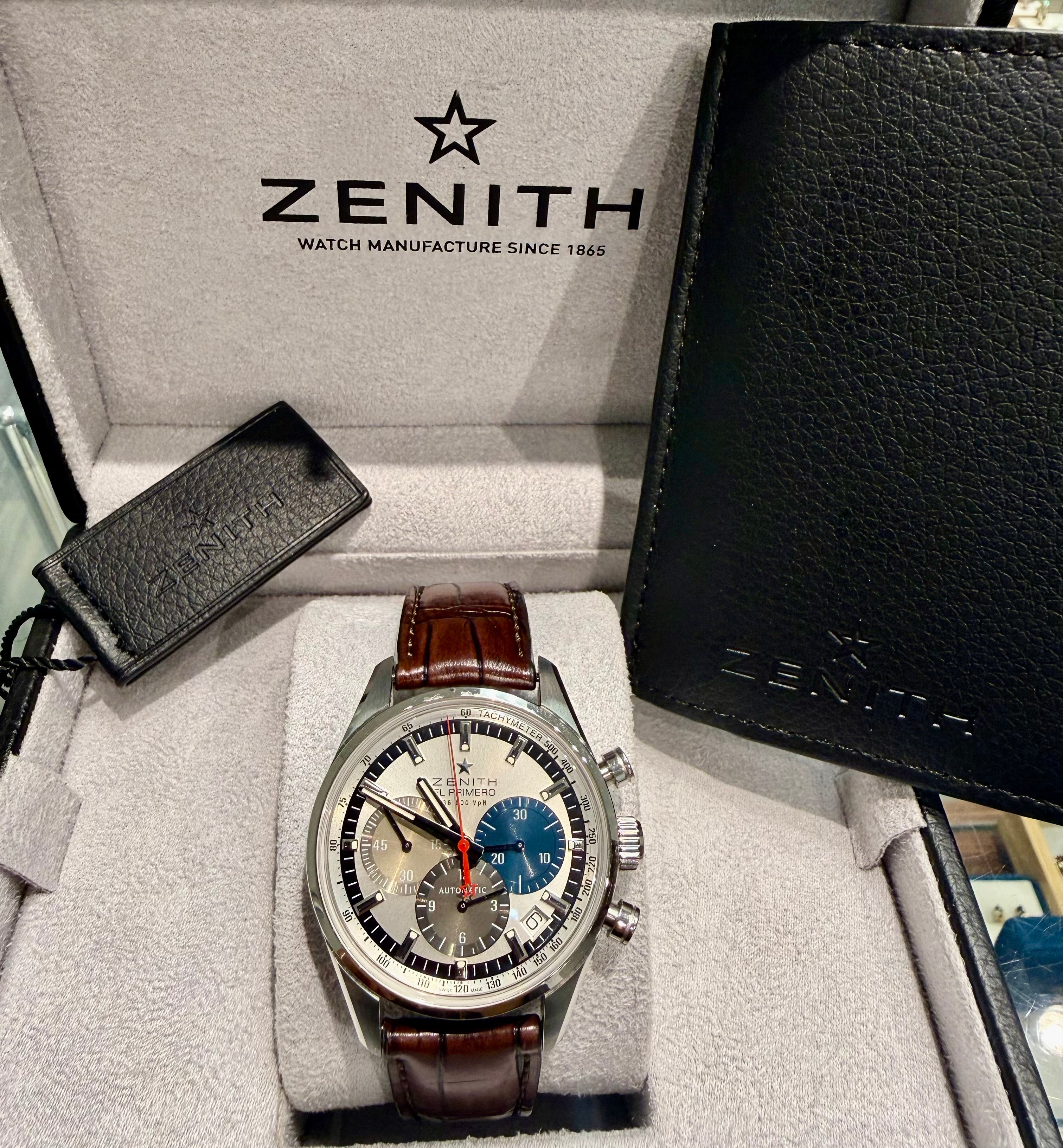 ZENITH EL PRIMERO ORIGINAL 1969 Reference#: 03215040069C713, 38 mm diameter, Stainless Steel 2020 Full set