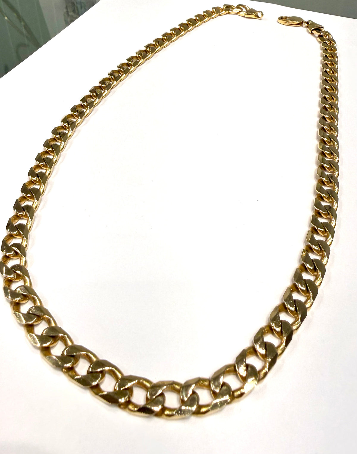 2 pcs set of Solid 10karat Miami Cuban 22” chain + 9” bracelet 126.6 grams