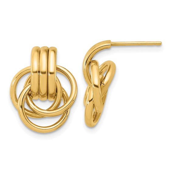 Leslie's 14K Polished Circles Post Earrings