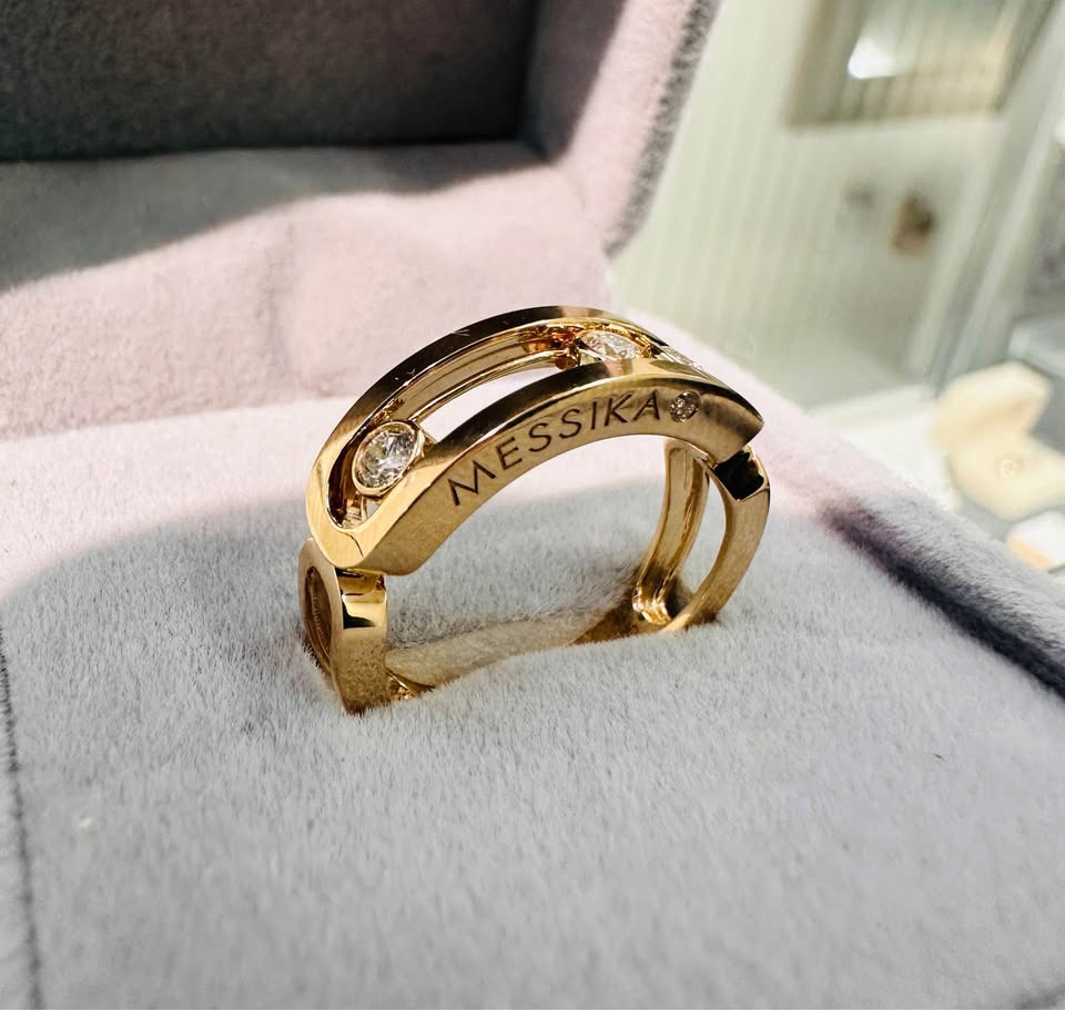 Messika inspired Move 14k Gold and Natural Diamonds Ring VVS1-G