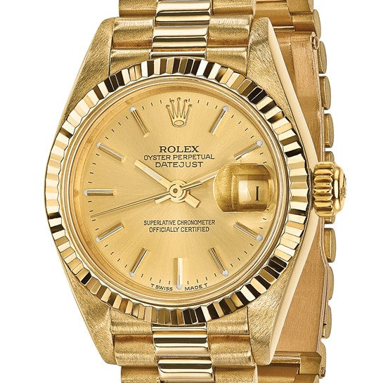 Rolex 18k 26mm Case Presidential Champagne Dial Watch