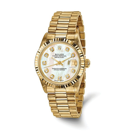 Rolex 31mm Case Presidential Mother of Pearl Diamond Dial