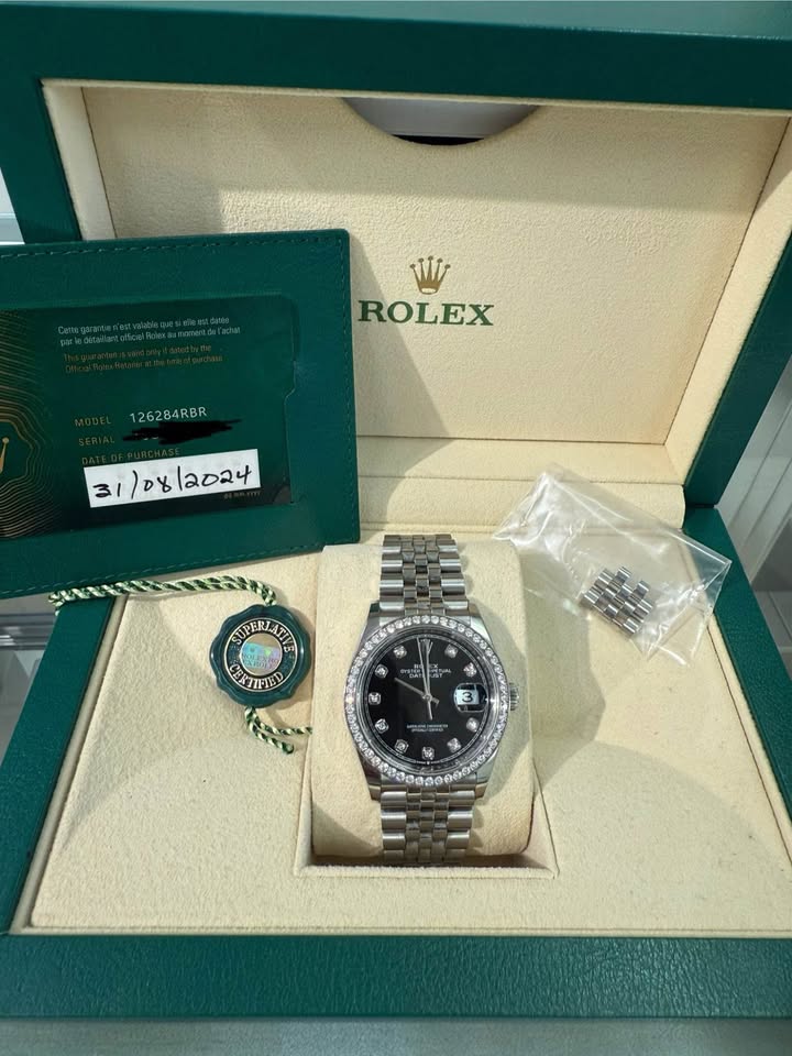 Rolex Datejust 2024 , Mint Condition Jubilee Bracelet, Factory Diamond Dial , Diamond Bezel,Full Set
