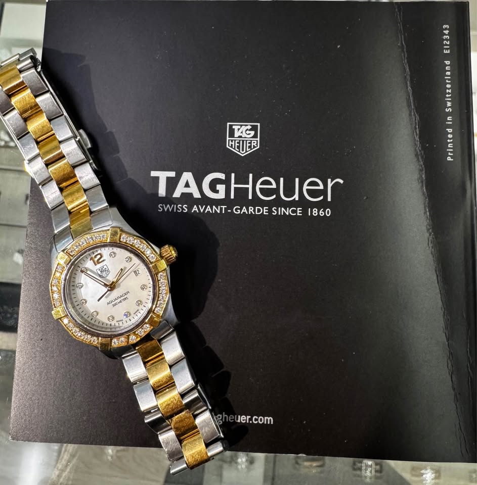 Tag Heuer Aquaracer WAF1450 Mother of Pearl Natural Diamonds 18K