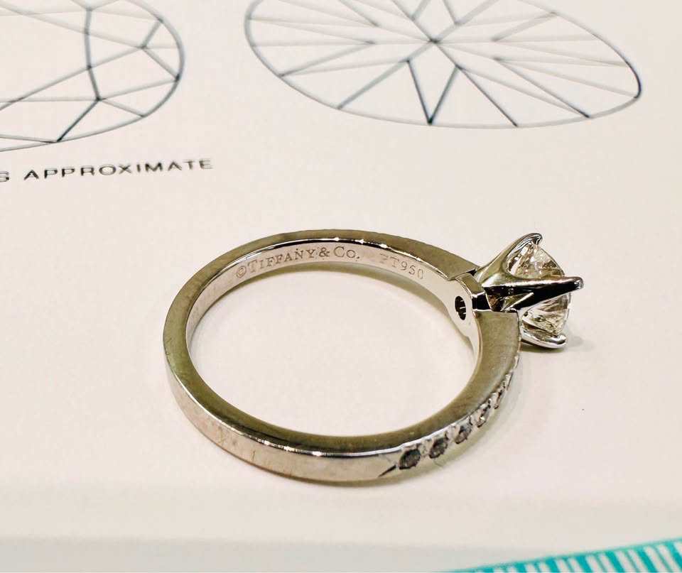 Tiffany & Co. Natural Diamond VVS1 0.71CTW , Platinum Engagement Ring