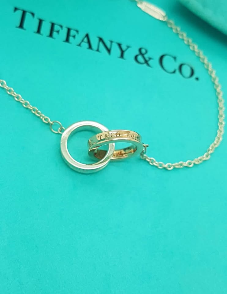 Tiffany & Co 18K/Sterling Silver Interlocking Circles Bracelet
