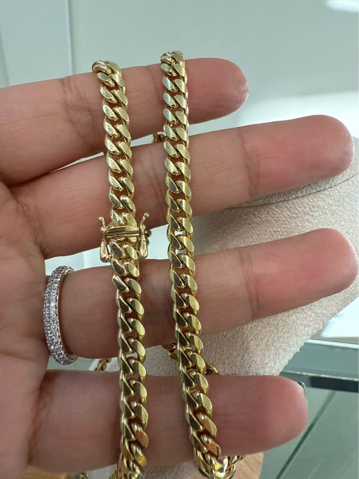 Miami Cuban Chain 10k Solid Gold 22"