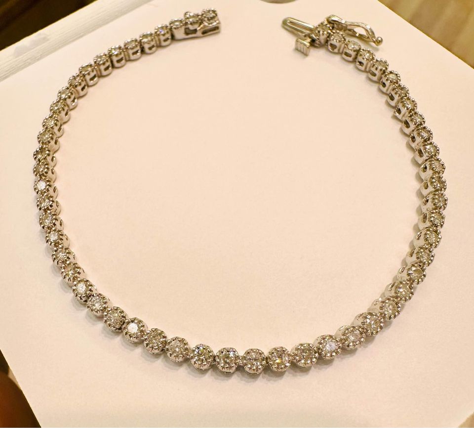 1.00CTW Natural Diamonds Tennis Bracelet 7.5” Save $2000