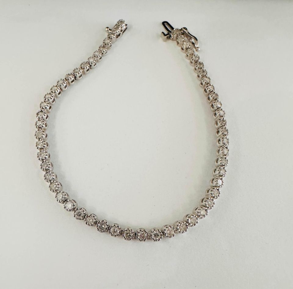 1.00CTW Natural Diamonds Tennis Bracelet 7.5” Save $2000