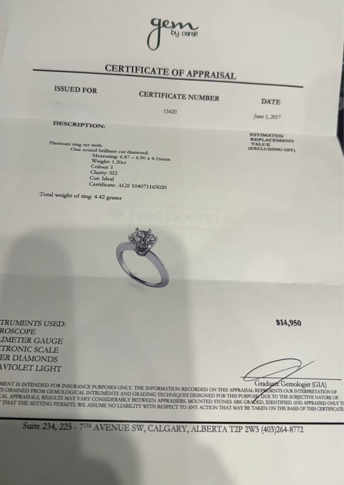 Save 70% Elegant Natural Diamond 1.20carat Solitaire Wedding Set In Platinum