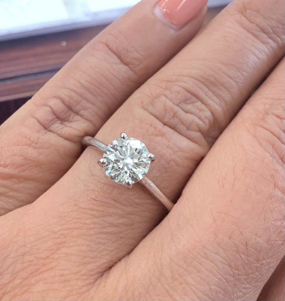 1.50Carat Natural Diamonds Solitaire VS1 Quality 14k White Gold