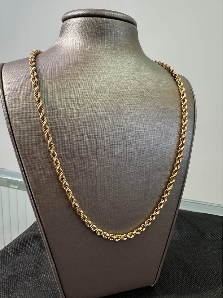 10karat Rope Chain 28” Inches