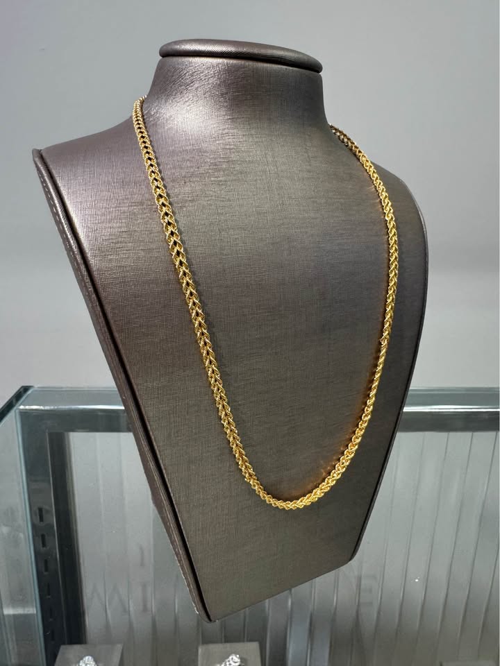 14Karat Italian Unique Double Rope Chain 6mm , 20”