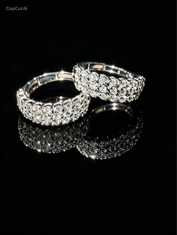 14Karat Natural Diamonds 1.00CTW Hoop Earrings