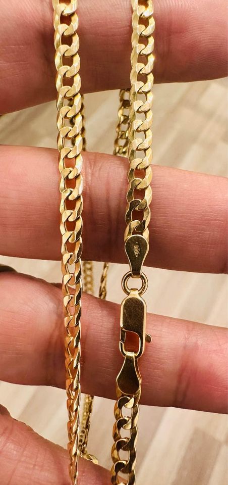 14Karat Solid Italian Gold 24” Curb Chain , 4.5mm wide