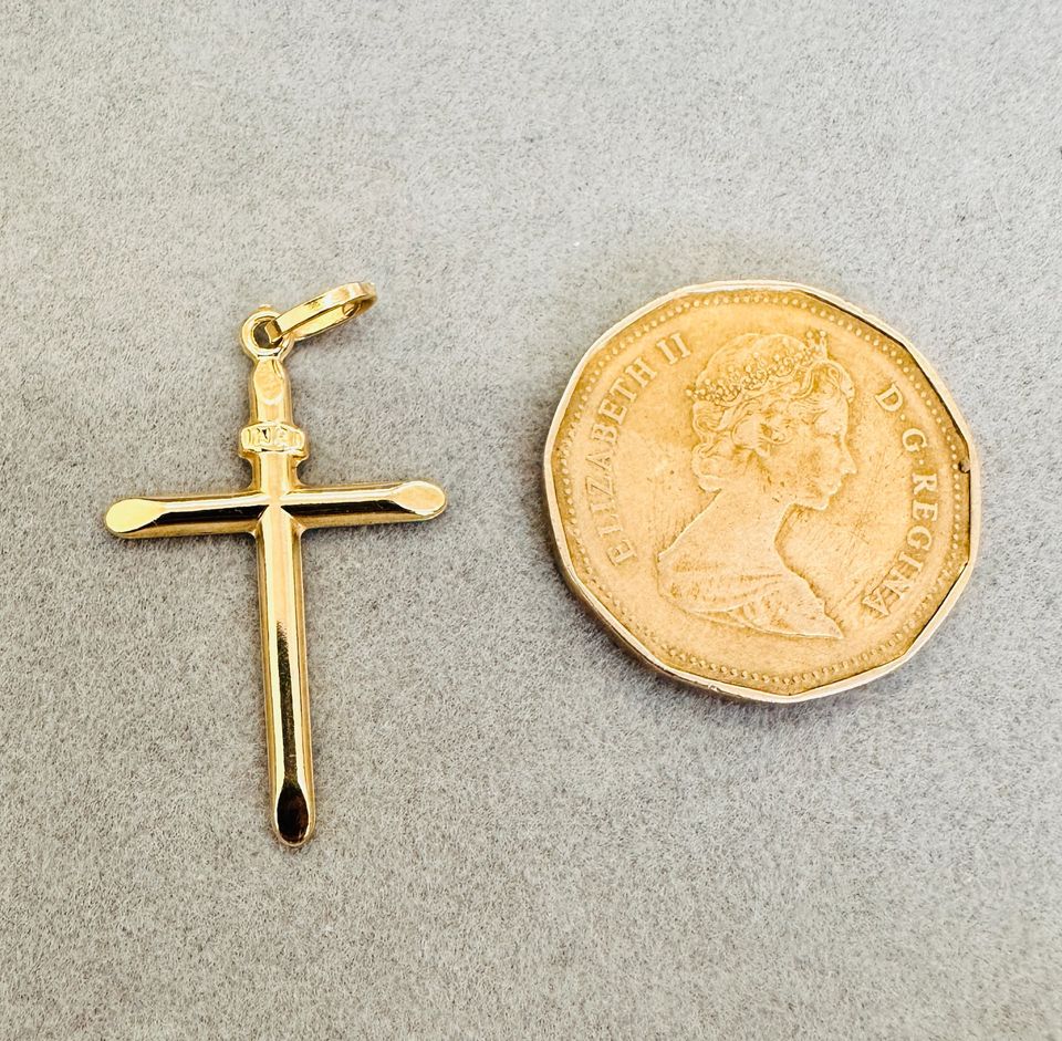 18K Italian Gold Unisex Cross