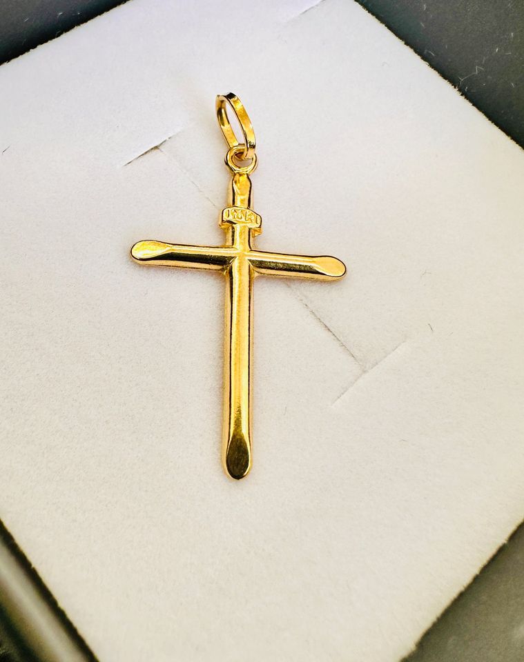 18K Italian Gold Unisex Cross