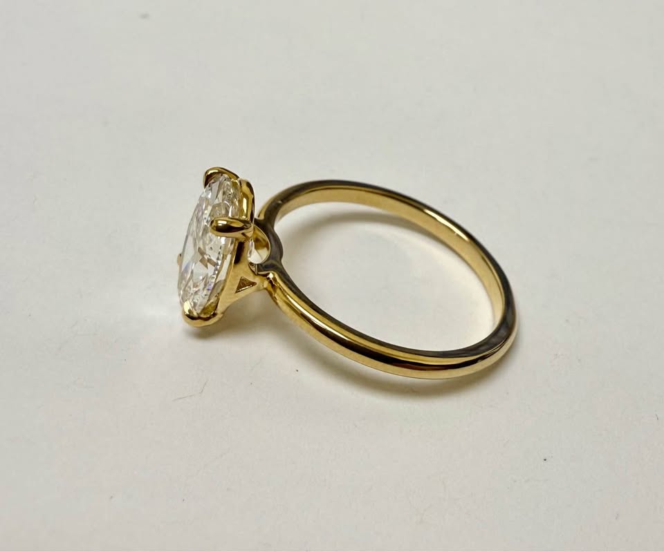 Save $5000 below market 18k Gold 2.40 carat H-SI1 Labmade Diamond Solitaire