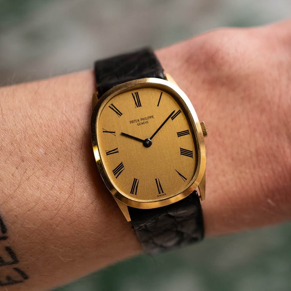 18k Solid Gold Patek Philippe Elipse Hand-Winding Men's Wristwatch Ref 3546 18KT