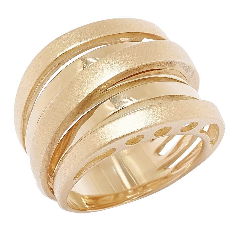 18karat Made in Italy Iconic Cross Over Ring