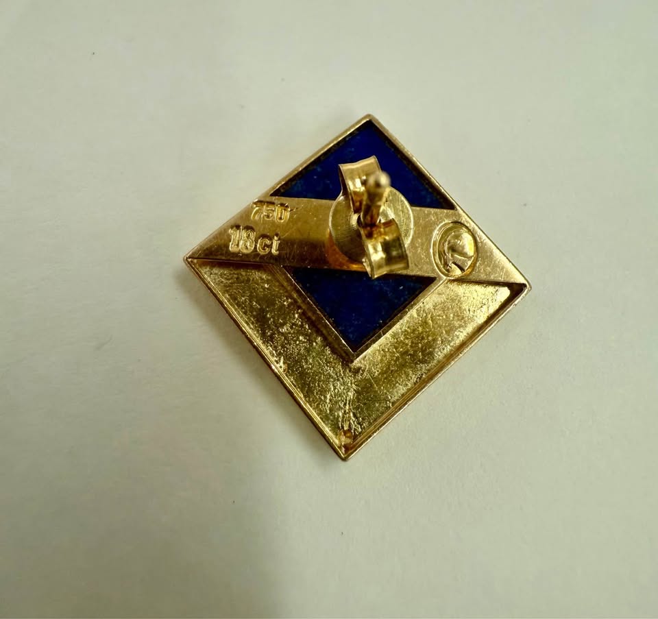 18karat Solid Gold Natural Lapis One Of A Kind Earrings