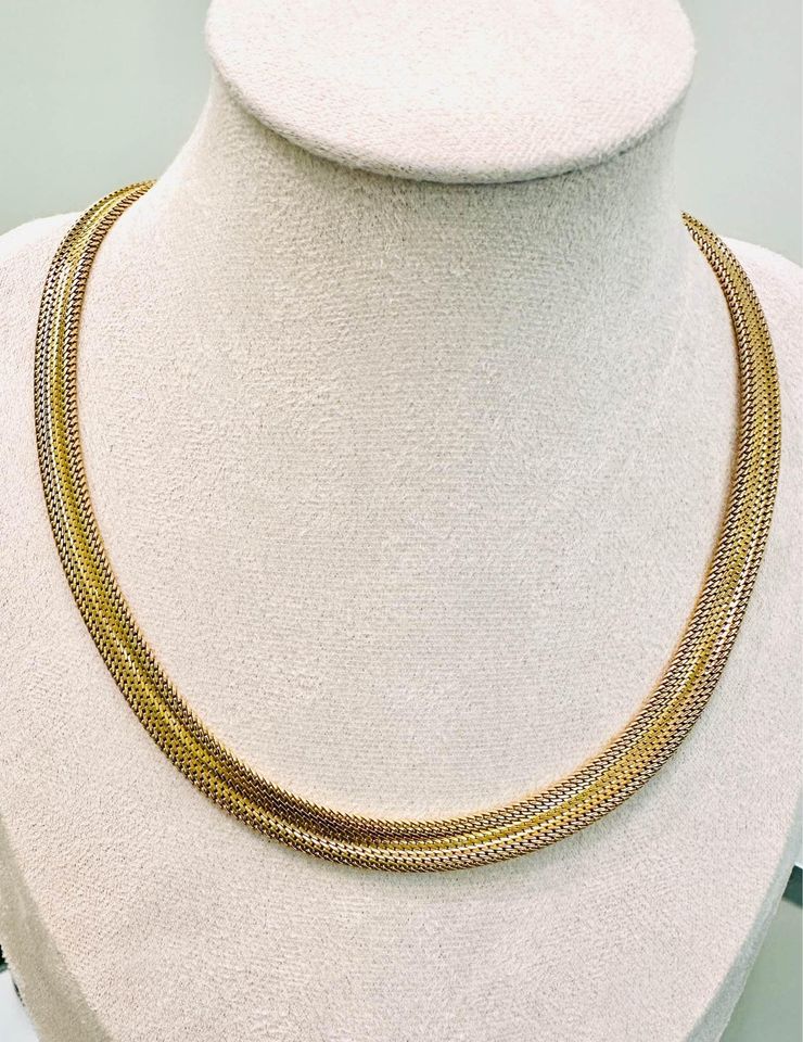 18karat Solid Gold Italian Unique Lady’s Necklace