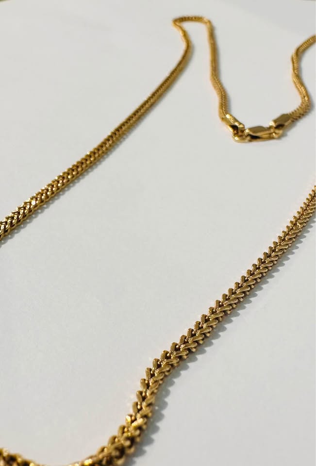 Italian Gold 10karat Unisex Chain 20”, 3mm , Rounded Box Link