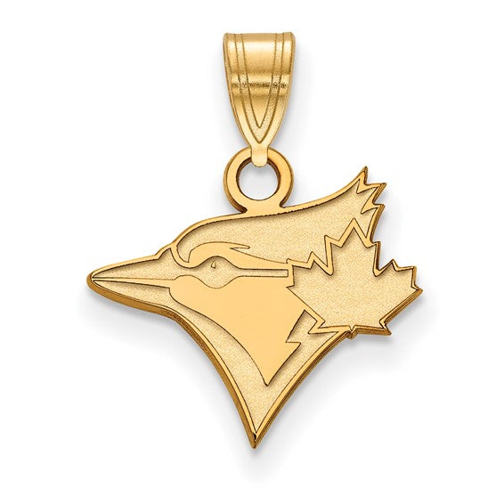 10k Gold MLB Toronto Blue Jays Bird and Leaf Small Pendant