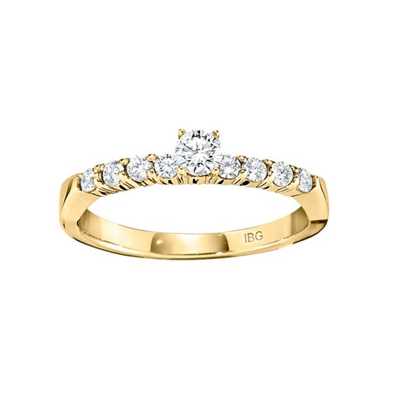 Ladies White Gold Engagement Ring for your 1ct Round Center