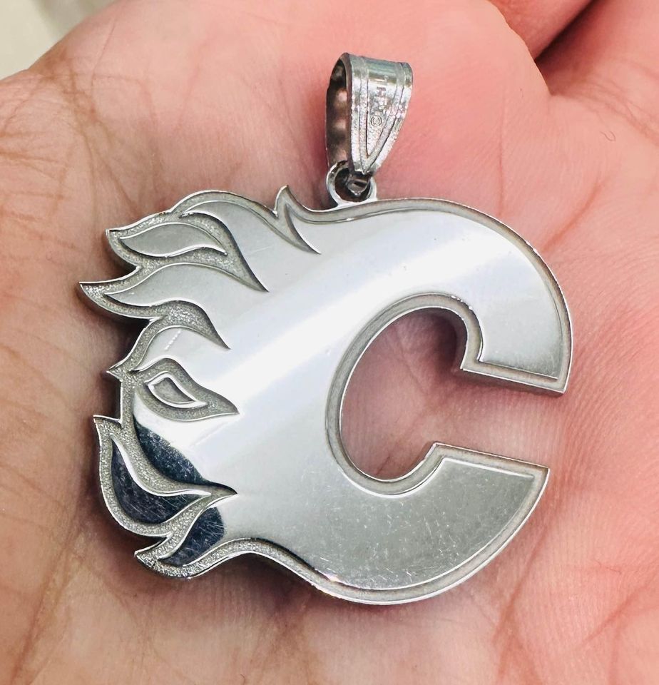 925 Sterling silver Calgary Flames Pendant