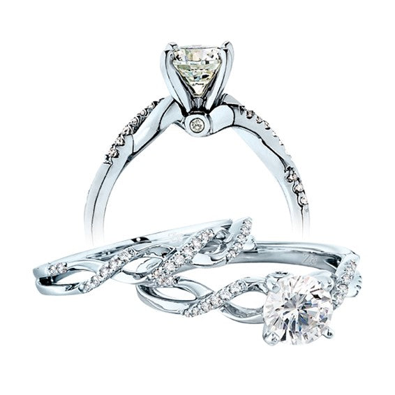 14kt Ladies White Gold Engagement Ring