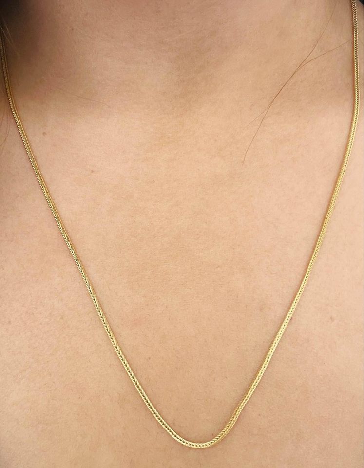 Beautiful Italian Foxtail Chain in 14karat Solid Gold 21” Long